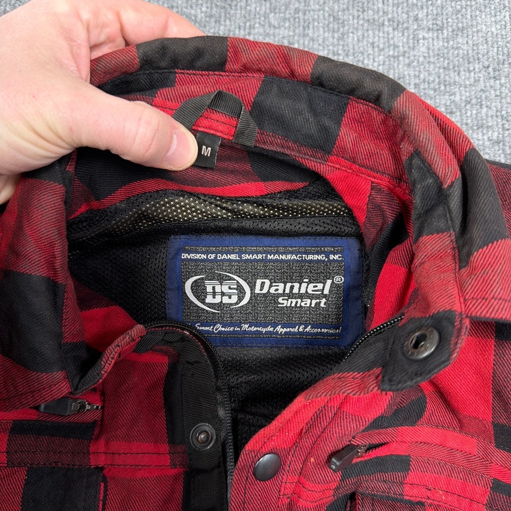 Daniel Smart Motorcycle Jacket Men Medium Red Bla… - image 4